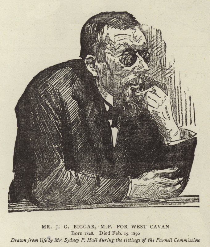 Mr J G Biggar, MP for West Cavan by Sydney Prior Hall
