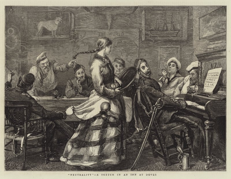 Neutrality, a Sketch in an Inn at Dover by Sydney Prior Hall