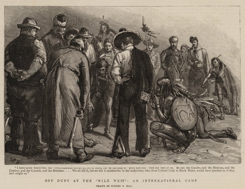 Off Duty at the Wild West, an International Game by Sydney Prior Hall
