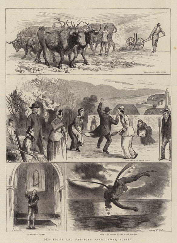 Old Folks and Fashions near Lewes, Sussex by Sydney Prior Hall