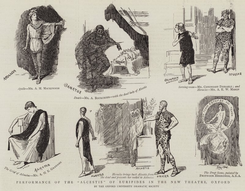 Performance of the Alcestis of Euripides in the New Theatre, Oxford by Sydney Prior Hall