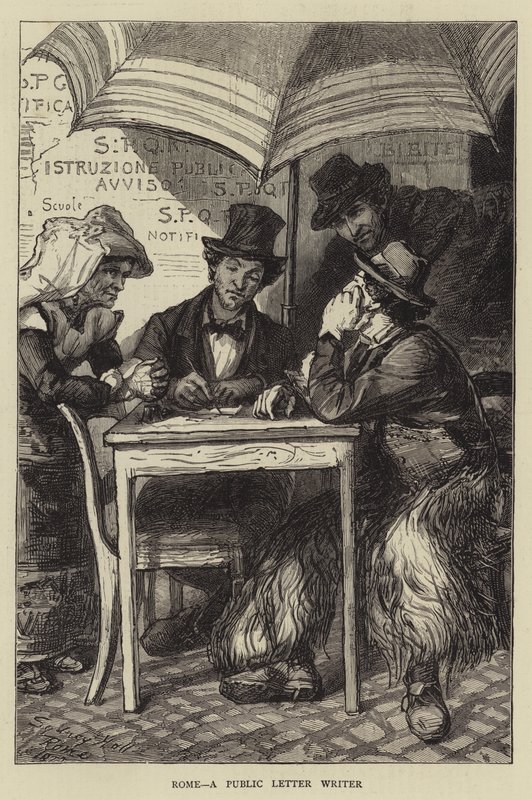 Rome, a Public Letter Writer by Sydney Prior Hall