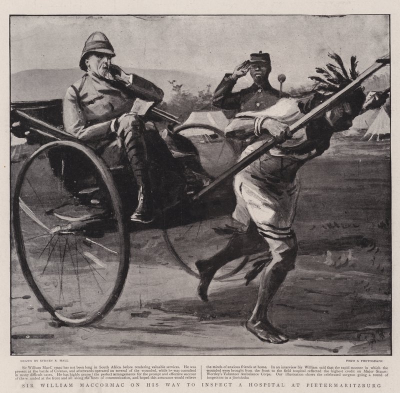 Sir William Maccormac on his Way to Inspect a Hospital at Pietermaritzburg by Sydney Prior Hall