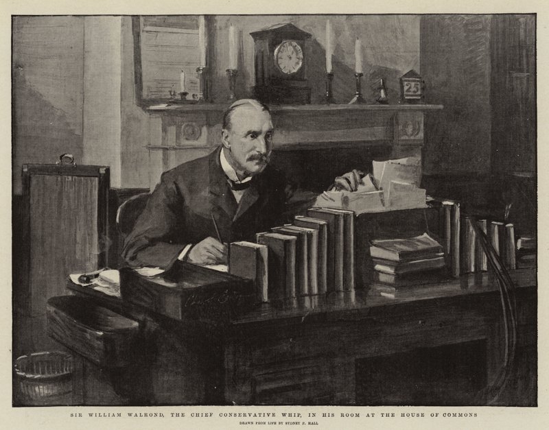 Sir William Walrond, the Chief Conservative Whip, in his Room at the House of Commons by Sydney Prior Hall