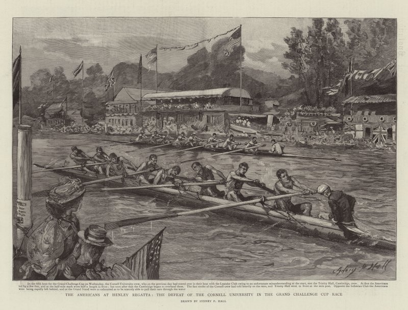 The Americans at Henley Regatta, the Defeat of the Cornell University in the Grand Challenge Cup Race by Sydney Prior Hall