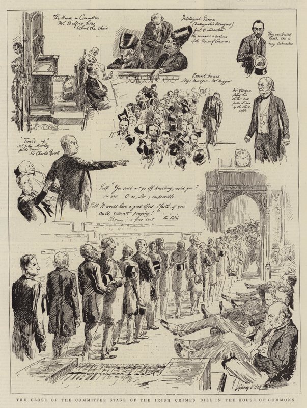 The Close of the Committee Stage of the Irish Crimes Bill in the House of Commons by Sydney Prior Hall