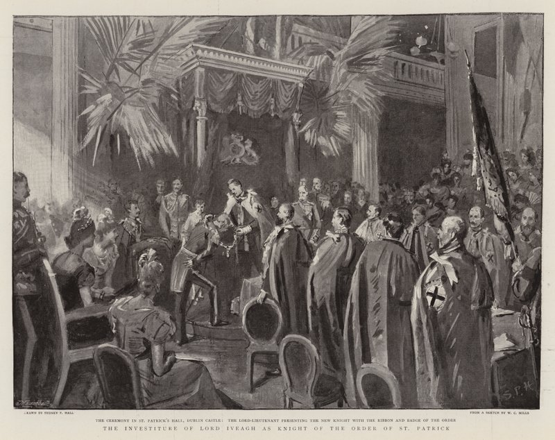 The Investiture of Lord Iveagh as Knight of the Order of St Patrick by Sydney Prior Hall