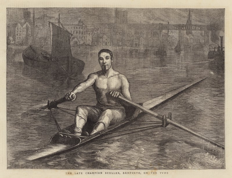 The Late Champion Sculler, Renforth, on the Tyne by Sydney Prior Hall