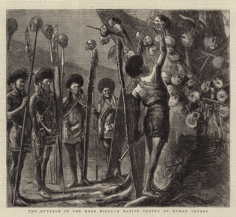 The Outrage in the Naga Hills, a Native Trophy of Human Skulls by Sydney Prior Hall