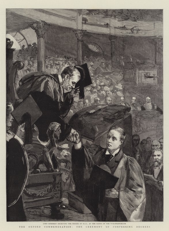 The Oxford Commemoration, the Ceremony of Conferring Degrees by Sydney Prior Hall