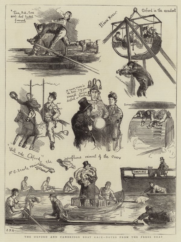 The Oxford and Cambridge Boat Race, Notes from the Press Boat by Sydney Prior Hall