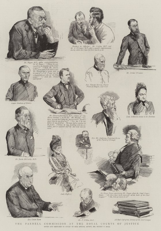 The Parnell Commission at the Royal Courts of Justice by Sydney Prior Hall