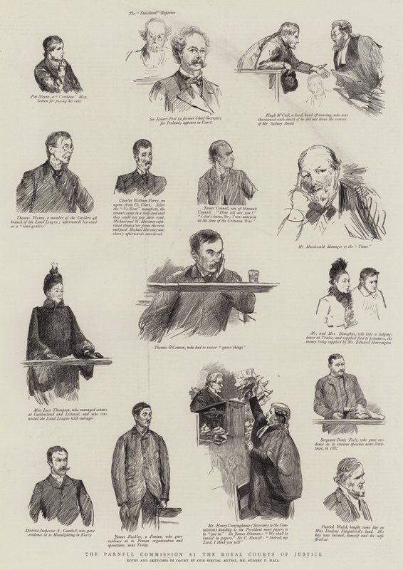 The Parnell Commission at the Royal Courts of Justice by Sydney Prior Hall