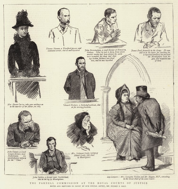 The Parnell Commission at the Royal Courts of Justice by Sydney Prior Hall