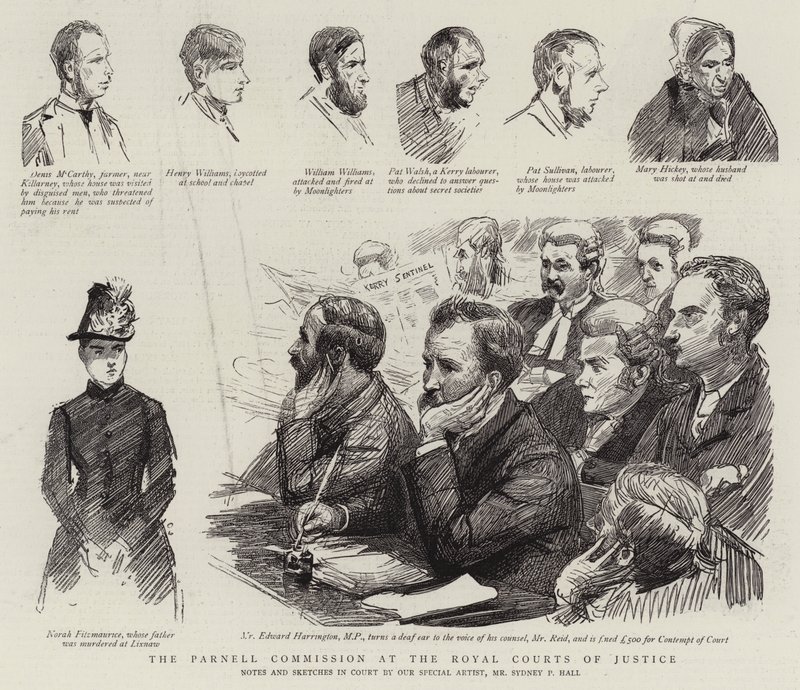 The Parnell Commission at the Royal Courts of Justice by Sydney Prior Hall