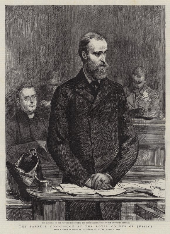 The Parnell Commission at the Royal Courts of Justice by Sydney Prior Hall