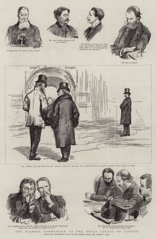 The Parnell Commission at the Royal Courts of Justice by Sydney Prior Hall