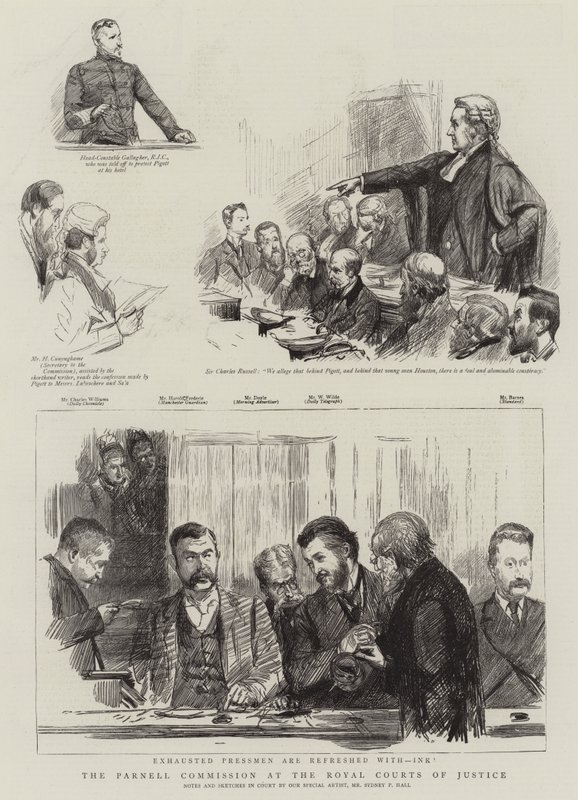 The Parnell Commission at the Royal Courts of Justice by Sydney Prior Hall
