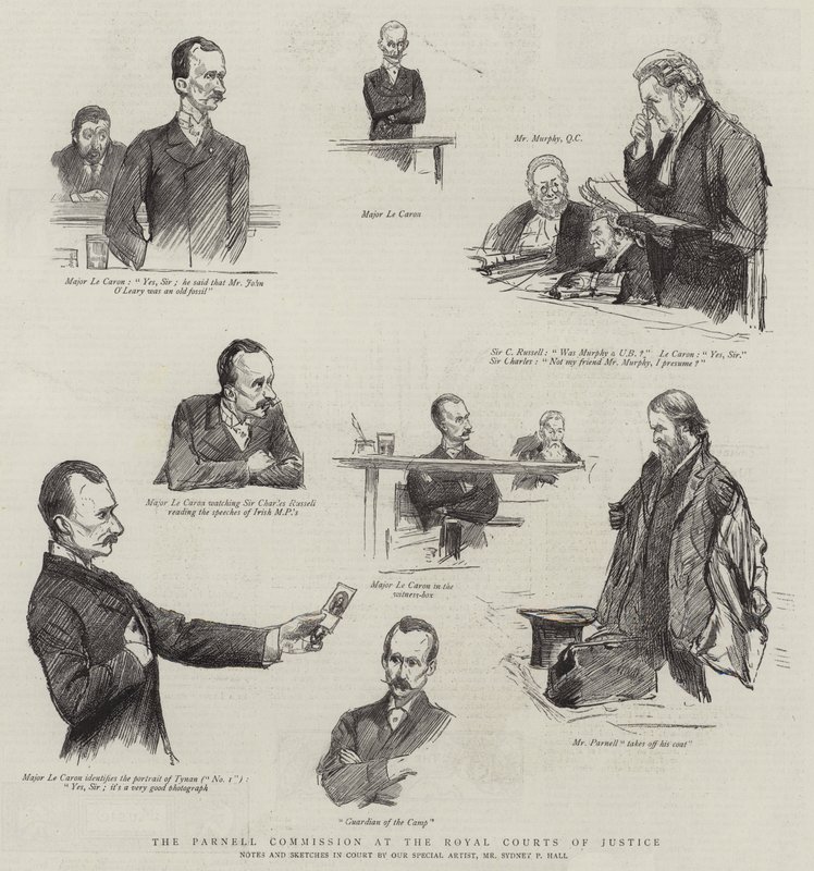 The Parnell Commission at the Royal Courts of Justice by Sydney Prior Hall