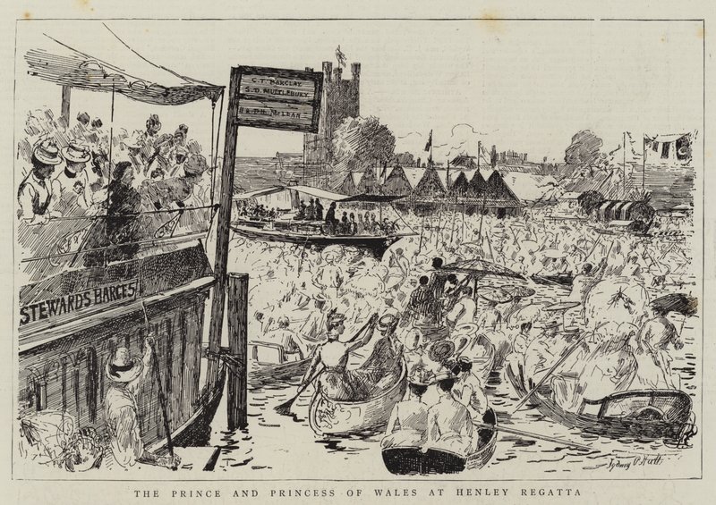 The Prince and Princess of Wales at Henley Regatta by Sydney Prior Hall