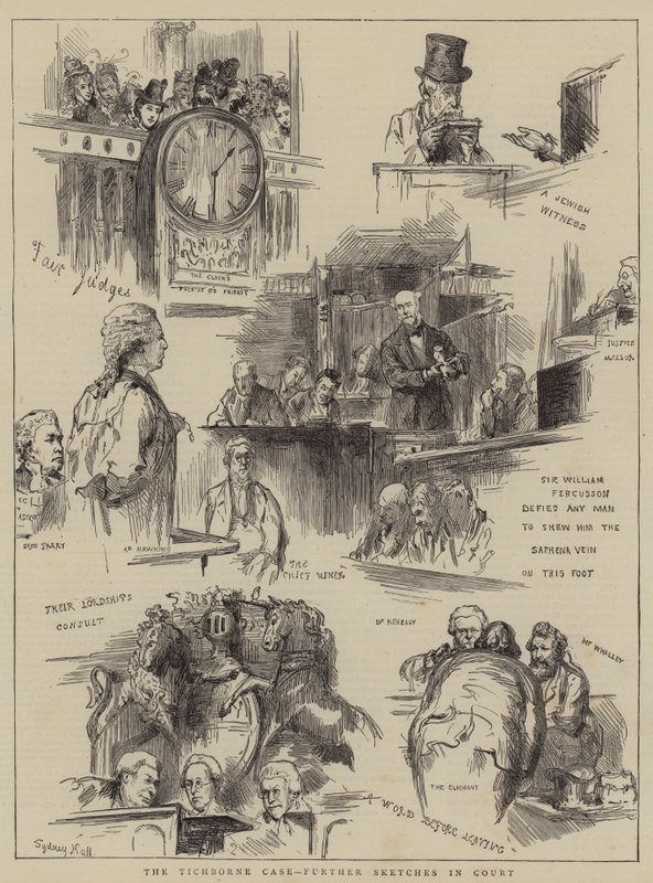 The Tichborne Case, Further Sketches in Court by Sydney Prior Hall