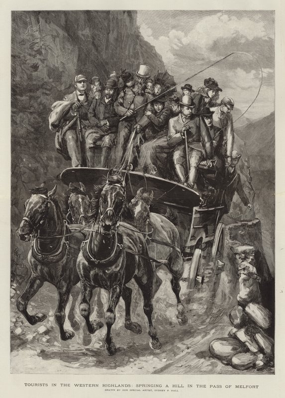 Tourists in the Western Highlands by Sydney Prior Hall
