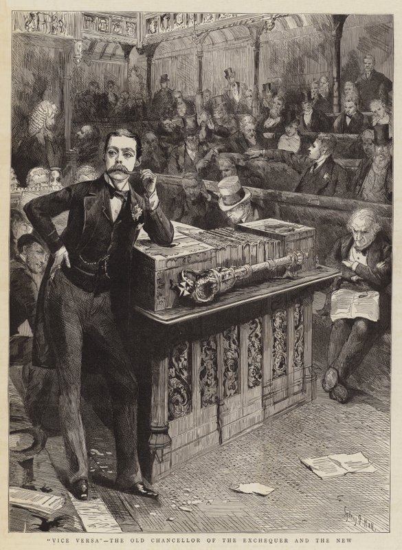 Vice Versa, the Old Chancellor of the Exchequer and the New by Sydney Prior Hall