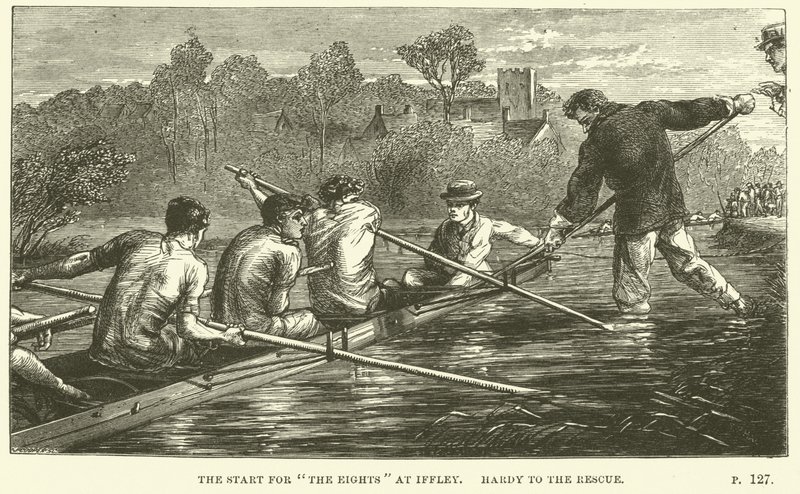 Illustration for Tom Brown at Oxford by Thomas Hughes by Sydney Prior after Hall