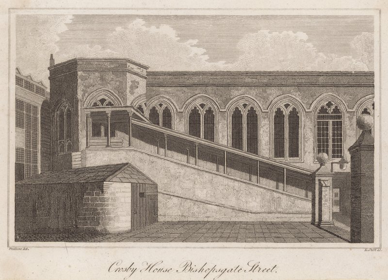 Crosby Hall, Bishopsgate Street, London by T. Prattent