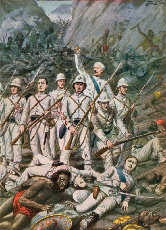 Battle of Dogali, 1887 by Tancredi Scarpelli