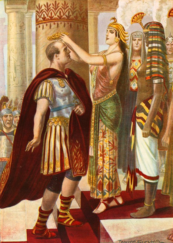 Cleopatra Welcoming Caesar by Tancredi Scarpelli
