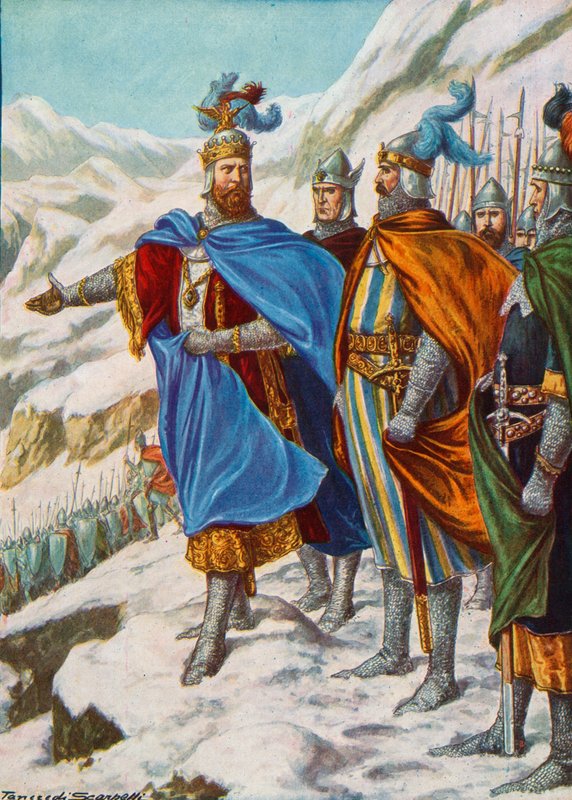 Otto I, Holy Roman Emperor, invading Italy by Tancredi Scarpelli