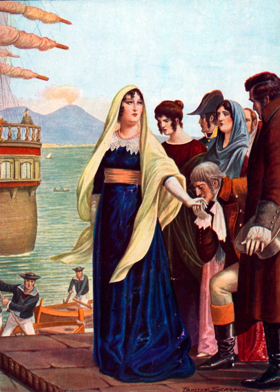 Queen Maria Carolina Fleeing Naples by Tancredi Scarpelli