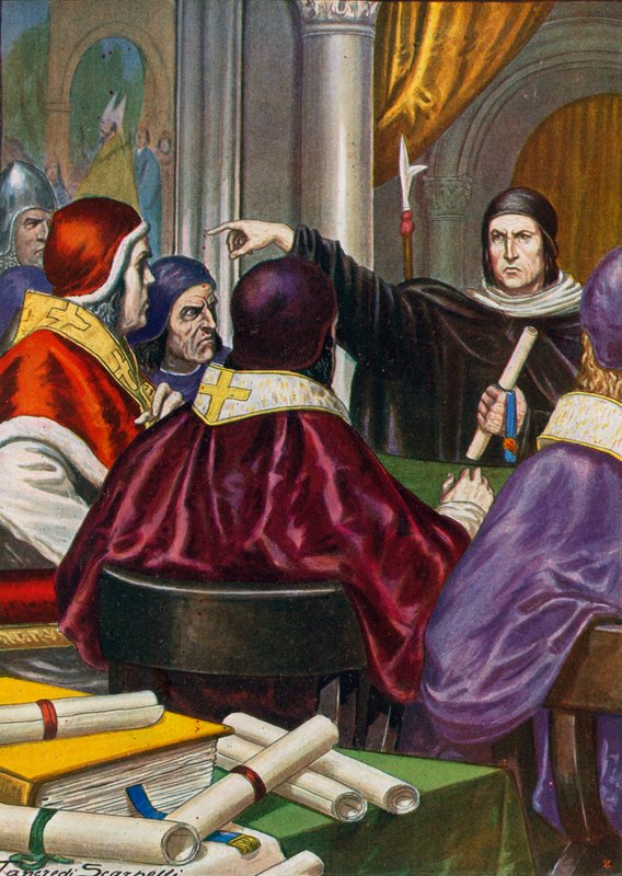 Roland of Parma Bringing a Letter for Pope Gregory VII from Henry IV, Holy Roman Emperor by Tancredi Scarpelli