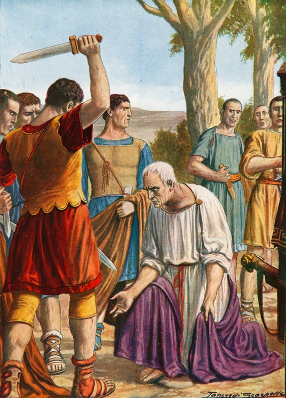 The death of Cicero by Tancredi Scarpelli
