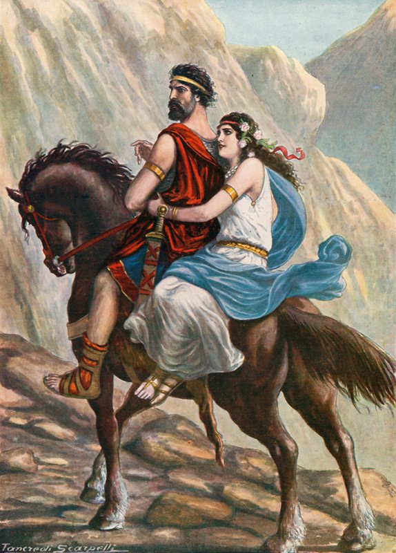 Viriato, the hero of Lusitania, with his wife by Tancredi Scarpelli