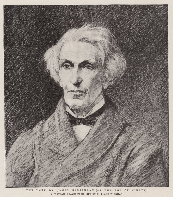 The Late Dr James Martineau, at the Age of Ninety by Theodore Blake Wirgman