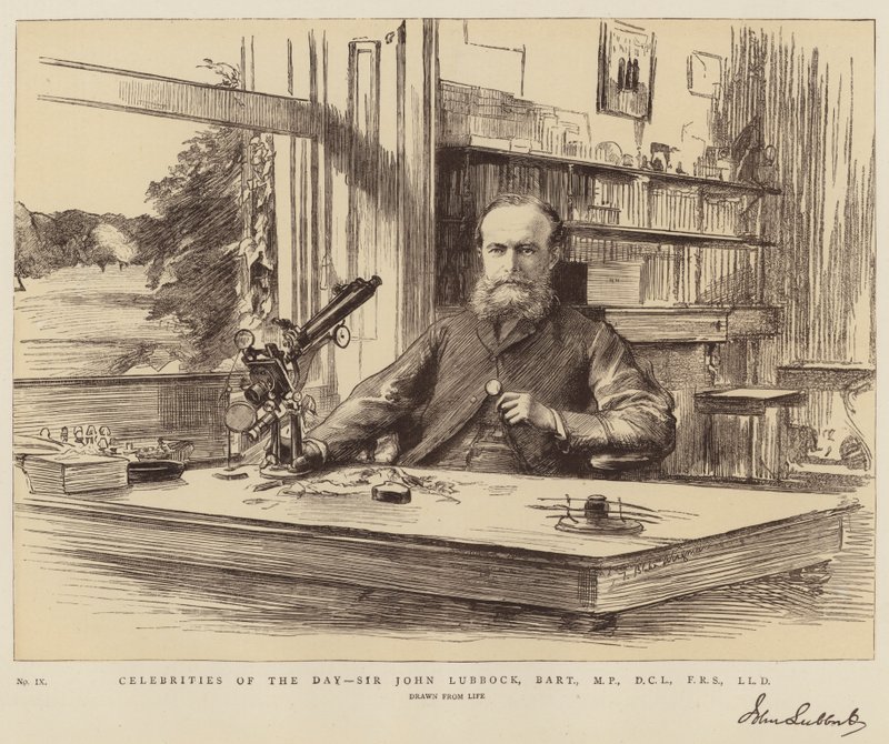 Celebrities of the Day, Sir John Lubbock, Baronet, MP, DCL, FRS, LLD by Theodore Blake Wirgman