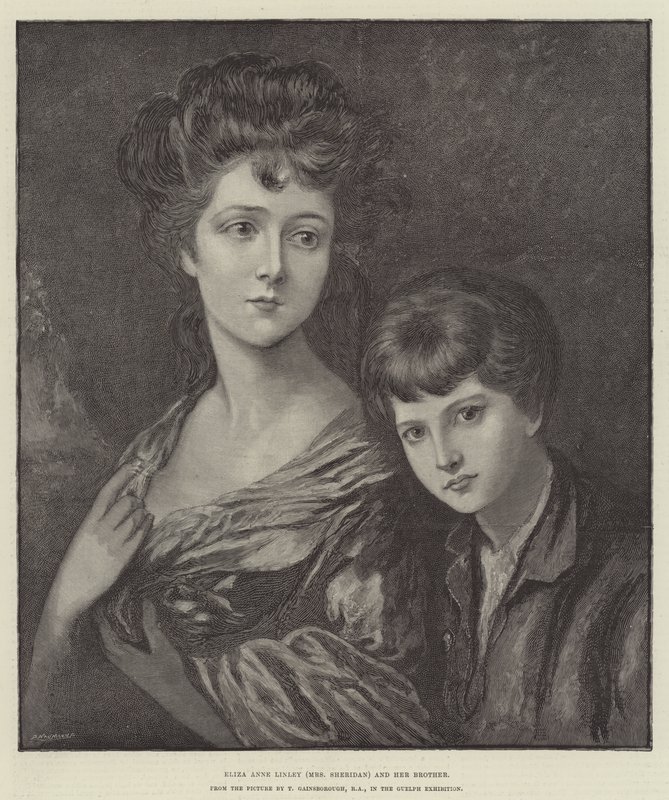 Eliza Anne Linley (Mrs Sheridan) and Her Brother by Thomas Gainsborough
