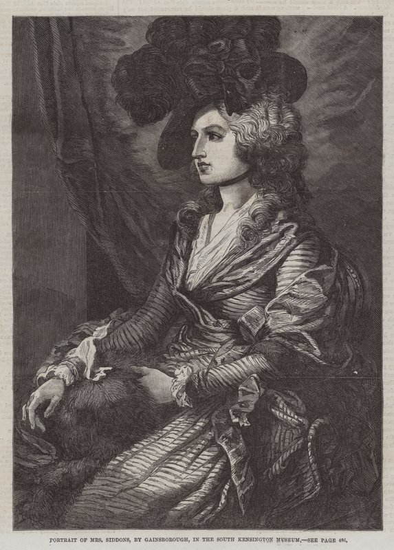 Portrait of Mrs Siddons, in the South Kensington Museum by Thomas Gainsborough