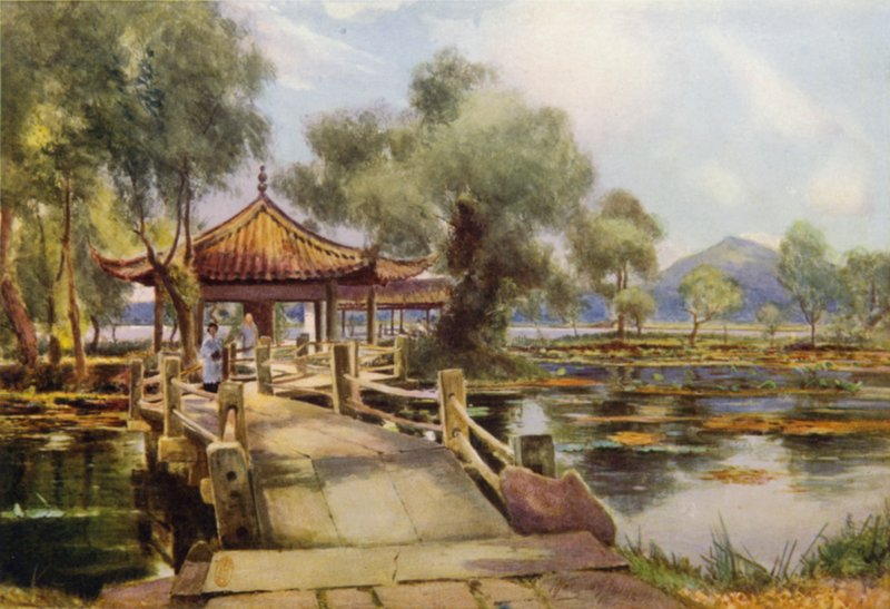Hangchow, Lotus Island, West Lake by Thomas Hodgson Liddell