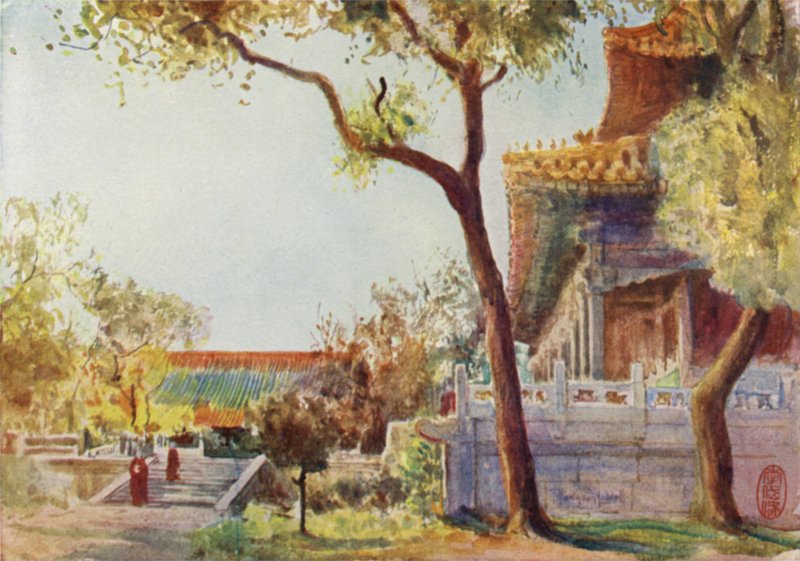 The Yellow Temple, Near Peking by Thomas Hodgson Liddell