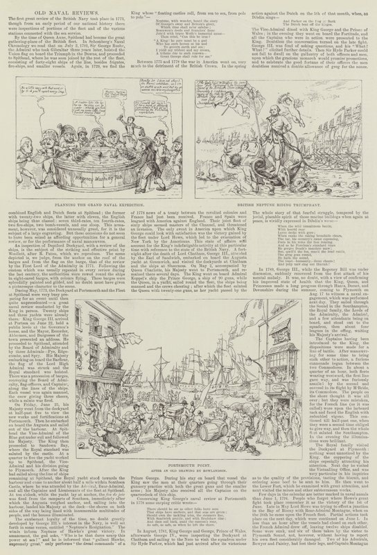Old Naval Reviews by Thomas Rowlandson