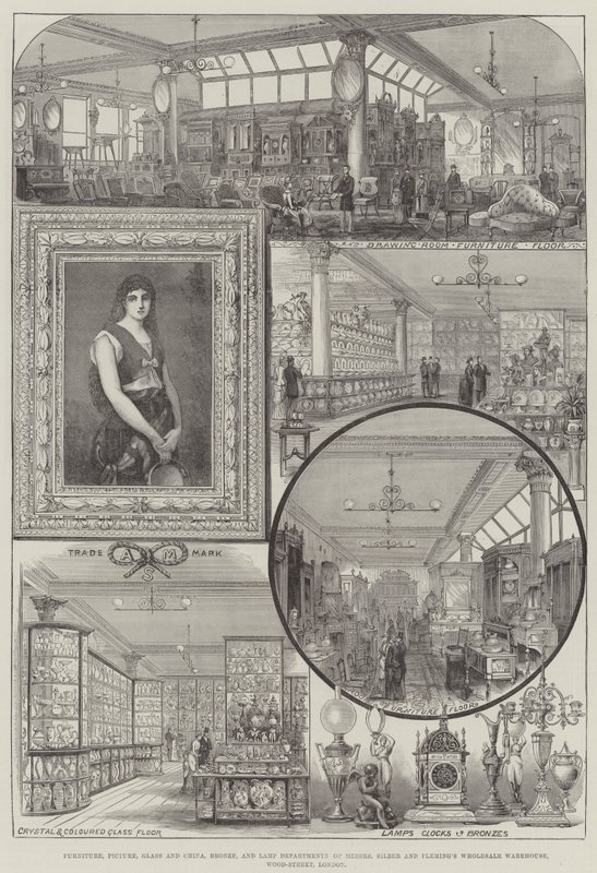 Furniture, Picture, Glass and China, Bronze, and Lamp Departments of Messers Silber and Fleming