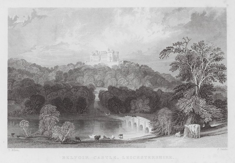 Belvoir Castle, Leicestershire by Thomas (after) Allom
