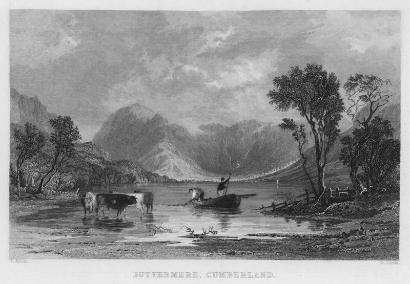 Buttermere, Cumberland by Thomas (after) Allom