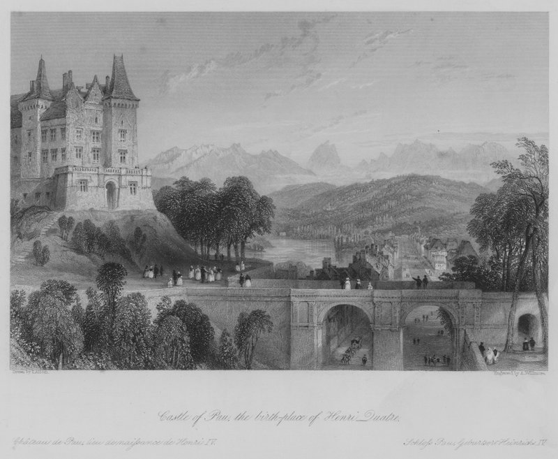 Castle of Pau, the Birth-Place of Henri Quatre by Thomas (after) Allom