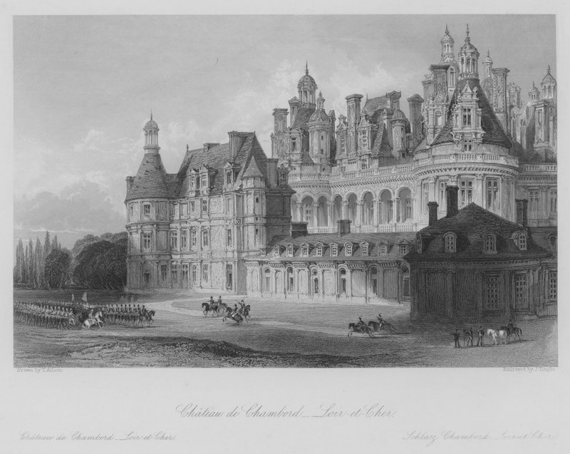 Chateau de Chambord, Loir-et-Cher by Thomas (after) Allom