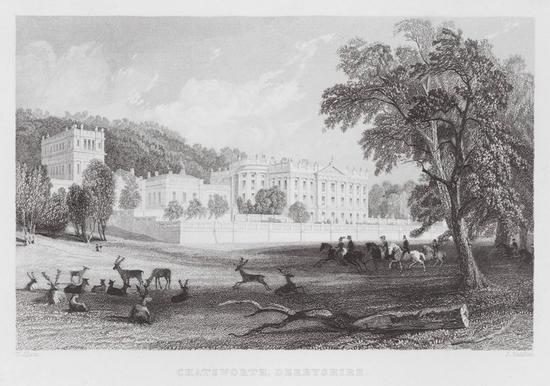 Chatsworth, Derbyshire by Thomas (after) Allom