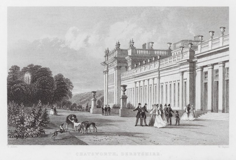 Chatsworth, Derbyshire by Thomas (after) Allom